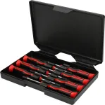 KS TOOLS preciziniai atsuktuvai PH ir plok&scaron;čiais antgaliais, 7 dalių rinkinys (500.7165)
