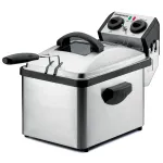 Rommelsbacher FRP 2135/E stačiakampė gruzdintuvė, 3,5 l talpa, Cool Zone technologija, nuolatinis filtras, reguliuojamas termostatas, laikmatis, nerūdijantis plienas