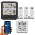 TFA Dostmann TFA.me pradinis rinkinys su WLAN tinklų sietuvu ir 2 KLIMA@HOME belaidžiais termo-higrometrais, juodas/baltas 35.8109.02