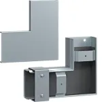 Hager FWK-Plus plok&scaron;čiasis kampas 60x100 mm, kar&scaron;tai cinkuotas plienas, apsaugai nuo ugnies skirtiems kabelių loviams FWKP601005VERZ