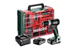 Metabo SB 18 L BL Set akumuliatorinis smūginis gręžtuvas 18V brushless 65 Nm su 2x 2.0 Ah Li-Power baterijomis, įkrovikliu ir dėklu 613157710