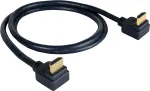 Kramer C-HM/RA2-3 didelės spartos HDMI kabelis su eternetu, stačiais kampais, 0,9 m, pilkas, 4K palaikymas 97-0144003