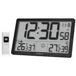 KIENZLE Jumbo NEO LCD meteorologinė stotis su laikrodžiu, juoda