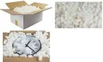 RAADHUIS Eco Flo Chips biologi&scaron;kai skylantys pakavimo žemės rie&scaron;utai, 42 L, kukurūzų krakmolas, balti RD-352064