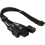 PCIe maitinimo adapteris INTER-TECH GPU-02 12 kontaktų į 3&times;8 kontaktų (34 cm laidas)