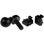 &bdquo;StarTech.com&ldquo; M6 x 12 mm varžtai ir narvelinės veržlės &ndash; 50 vnt. pakuotė, juoda