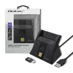 Qoltec 50643 i&scaron;maniųjų lustinių kortelių skaitytuvas, USB 2.0