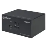KVM jungiklis Manhattan 2 prievadų 4K HDMI USB garso valdymas 2 kompiuteriams