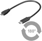 MicroConnect USB3.1CAMB02 USB laidas USB 2.0 0,2 m Micro-USB B USB C juodas