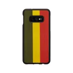 Apsauginis dėklas Samsung Galaxy S10e, medžio ir polikarbonato, reggae juoda