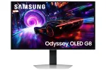 Samsung G81SF kompiuterio monitorius 68,6 cm (27 colių) 3840 x 2160 pikselių 4K Ultra HD OLED sidabrinis
