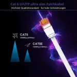 Pataisinis kabelis helos Ultra Slim RJ-45 M/M 25 cm UTP Cat 6a plok&scaron;čias