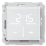 Homematic IP 161333A0 sieninis termostatas su stikliniu korpusu ir CO2 jutikliu, skaitmeninis RF, 230 V, 54,5&times;54,5&times;29 mm