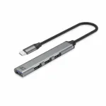 USB &scaron;akotuvas ACT AC6425 Type-C 5000 Mbit/s aliuminis pilkas