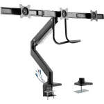 InLine stalinis laikiklis su keltuvu ir USB3.0, judamas, 3 monitoriams iki 27 colių