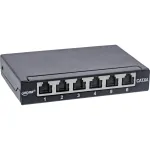 InLine Patch panel Cat.6A 0,5U 6 prievadų, stalo/sienos/stovo, juodas su dulkių apsauga