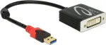 Delock USB 3.0 (A tipo) &ndash; DVI jungties adapteris, 0,2 m, juodas