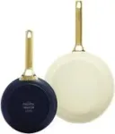 Keptuvių rinkinys GreenPan Padova Reserve &ndash; aliuminis, tamsiai mėlyna/geltona, &Oslash;20 cm ir &Oslash;26 cm, 2 vnt.