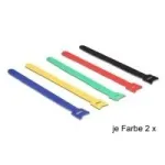 DeLOCK 18636 Kabelio rai&scaron;tis nailoninis juoda mėlyna žalia raudona geltona 240mm 10vnt