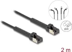 DeLOCK RJ45 Slim Cat.8.1 U/FTP 2m juodas tinklo kabelis