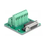 DeLOCK D-Sub 15 pinų moteri&scaron;kas adapteris į gnybtų bloką DIN bėgiui 58 mm &times; 61 mm &times; 30 mm