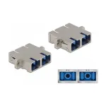 Optiminis skaidulų jungtuvas SC Duplex lizdas &ndash; SC Duplex lizdas vienmodis metalinis DeLOCK 86873