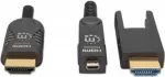 Manhattan aktyvus optinis HDMI laidas, Micro HDMI &ndash; HDMI, 70 m, 4K@60Hz, Plenum, juodas