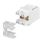 Keystone lizdas GOOBAY Cat5 UTP su LSA jungtimi, baltas