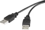 USB laidas Renkforce RF-4463028 1m USB 2.0 juodas