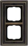 Busch Jaeger Frame 2 krypčių jungiklio rėmelis žalvarinis antracitinis dekoras 1722-843 (1754-0-4669)
