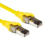 ACT Yellow 5 metrų SFTP CAT8 jungiamasis kabelis su RJ45 ki&scaron;tukais, apsauga nuo užkabinimo