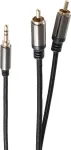 shiverpeaks PRO Series II garso adapterio laidas, 3,5 mm ki&scaron;tukas į 2 x RCA (RCA) ki&scaron;tuką, stereo, 2,5 m (BS20-32255)
