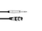 Omnitronic 30225170 XLR adapterio kabelis, XLR lizdas (3 kontaktų) į 6,3 mm džeko ki&scaron;tuką (mono), 5 m, juodas