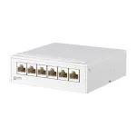 METZ CONNECT E-DAT pataisų skydelis - CAT 6a - 6x RJ-45 - Gryna balta (130862-21C-E)