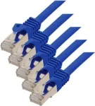 Tinklo kabelis S/CONN 75511-B-SET5, 1 m, Cat7, S/FTP, mėlynas