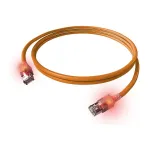 EasyLan DualBoot LED pataisos laidas RJ45 S/FTP Cat.6A (Class EA) su saCon ki&scaron;tuku, LSOH, oranžinis, 7 m