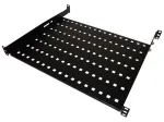 Alantec SA-P-19-1U-650-4-C-02 19 colių 1U fiksuota stelažinė lentyna, 650 mm gylis, 4 ta&scaron;kų montavimas, juoda