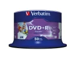 Verbatim DVD+R Wide Inkjet Printable No ID Brand, 4,7 GB, 16x, 50 vnt., verpstė