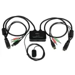 StarTech.com 2 prievadų USB HDMI KVM jungiklis su garsu ir nuotoliniu jungikliu &ndash; USB maitinamas