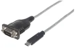 Manhattan USB-C į RS232/DB9 konverteris, kabelis 45 cm, Prolific PL-2303RA
