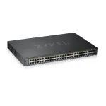 Zyxel GS1920-48HPV2 valdomas gigabitinio eterneto (10/100/1000) maitinimo per eternetą (PoE) jungiklis, juodas