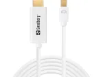 Sandberg MiniDP 1.2 > HDMI 4K 2m, 2 m, Mini DisplayPort, HDMI, Ki&scaron;tukas, Ki&scaron;tukas, Baltas
