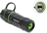 Delock RJ12 Femininė į RJ12 Femininę Kabelių Jungtis su M20 x 1,5 mm Sriegiu ir Apsauginiu Dangteliu, IP68 Dulkėms ir Vandeniui Atspari (87176)