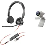 Poly Studio P5 Kit asmeninė vaizdo konferencijų sistema Full HD 80 laipsnių 4x juoda pilka