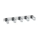 EFB-Elektronik 19 inch 1U kabelių valdymo skydas, 5 x dvigubi laikikliai 110 mm, priekinis skydas RAL9005 (Jet Black)