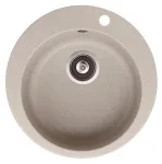 HELIKA Kriauklė Clarus SR100-110W Granito kompozito virtuvinė kriauklė Juoda 780x500mm