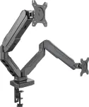 Rockstable RS-MM007 Advanced Dual Monitor Mount &ndash; spaustuvinis / per angą laikiklis &ndash; 13 kg &ndash; 15&ndash;27 colių &ndash; 100x100 mm &ndash; juodas