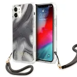 Guess GUHCP12SKSMAGR iPhone 12 Mini 5,4 inch Grey Hardcase Marble Collection