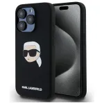 Karl Lagerfeld KLHMP15LSKHPPLK iPhone 15 Pro 6.1 Black Hardcase Silicone Karl Head Print MagSafe