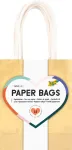 Folia Paper Gift Bags Gold Glossy Small 10-Pack